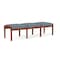 Lesro Lenox Wood 3 Seat Bench Wood Frame, Cherry, RF Serene Upholstery LW3001 - alternate 3